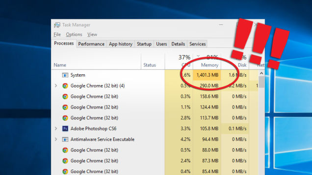 Proceso System Windows 10